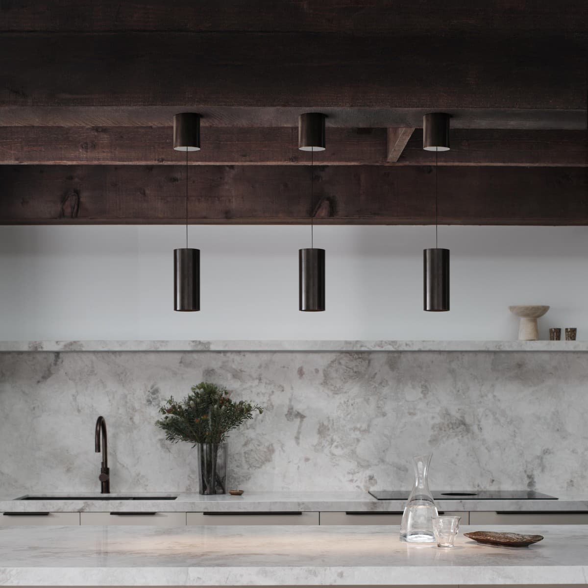 Ison LED Rise and Fall Pendant in Bronze