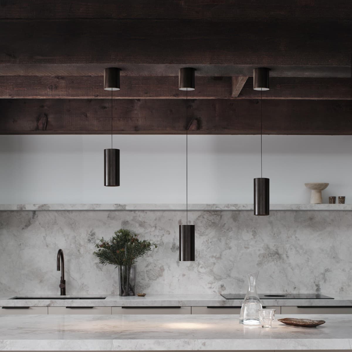 Ison LED Rise and Fall Pendant in Bronze