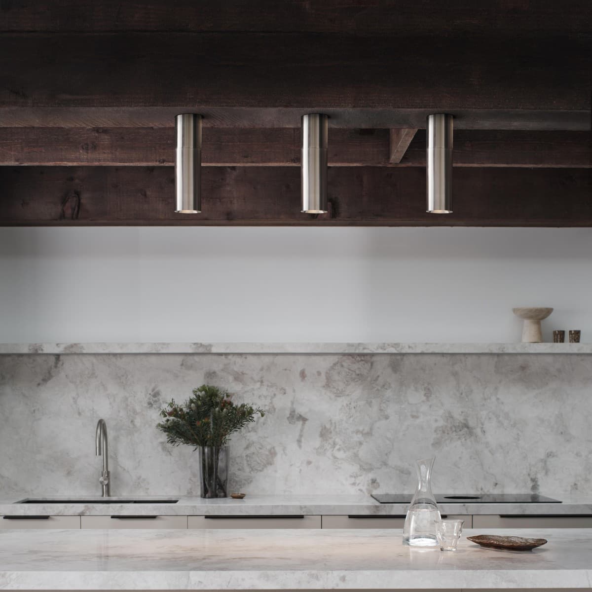 Ison LED Rise and Fall Pendant in Brushed Chrome