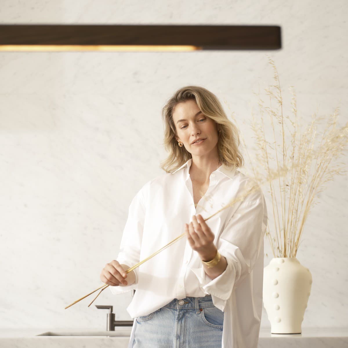 MFL Alpine 1.8m LED Pendant in Walnut Stain-img-4