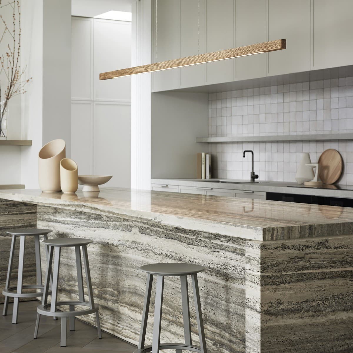 MFL Alpine 1.8m LED Pendant in Oak Stain-img-2