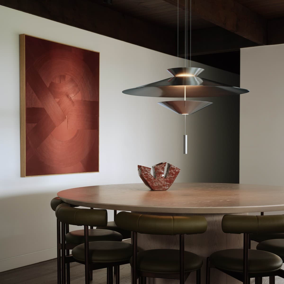 MFL Solstice 800mm LED Adjustable Pendant in Brushed Chrome-img-4