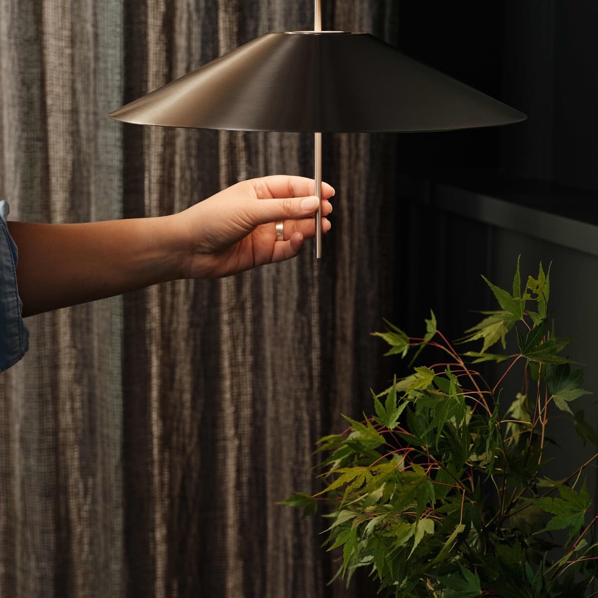 MFL Solstice 350mm LED Rise and Fall Pendant in Brushed Chrome