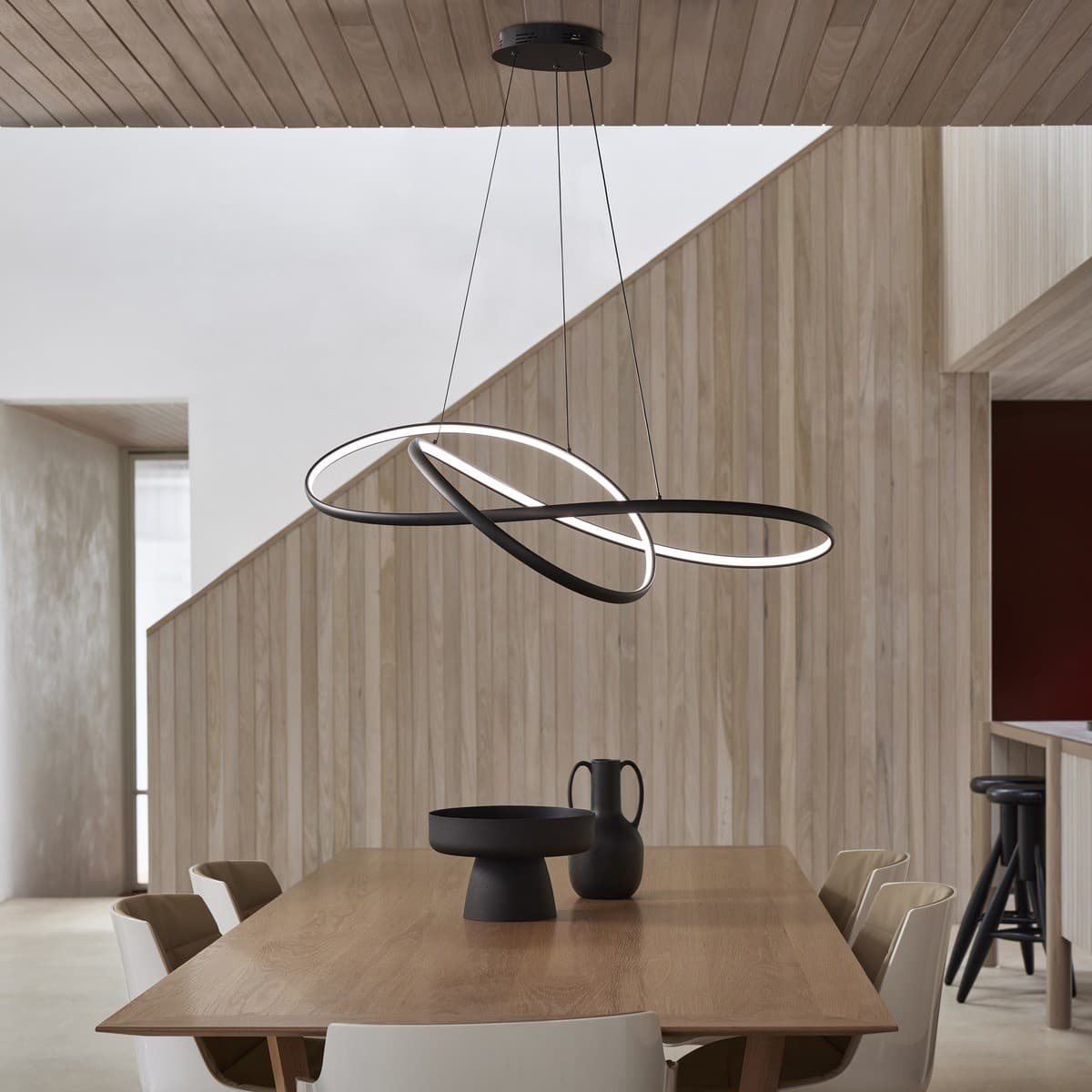 Orbit LED Colour-Shifting Medium Pendant in Black-img-3