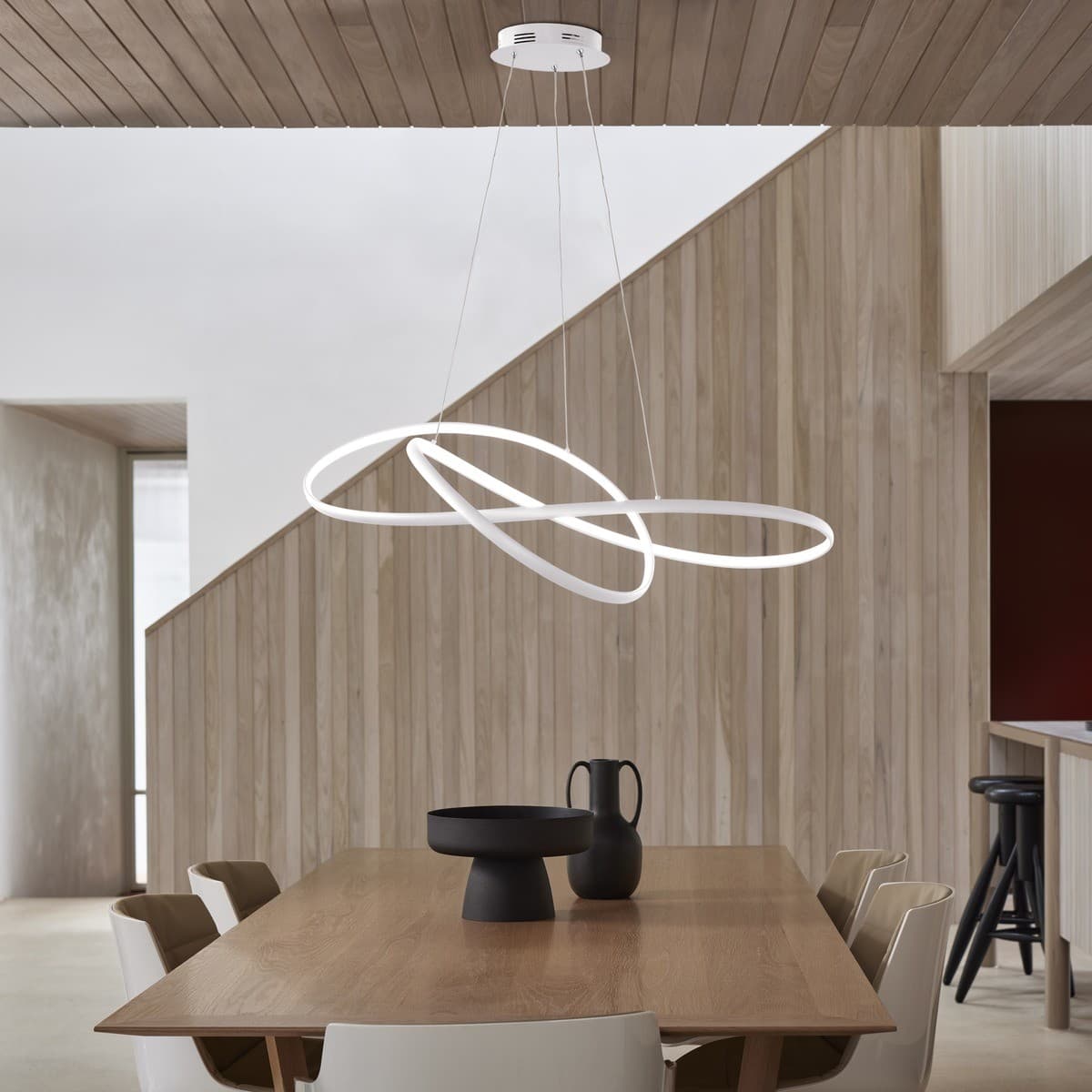 Orbit LED Colour-Shifting Medium Pendant in White-img-3