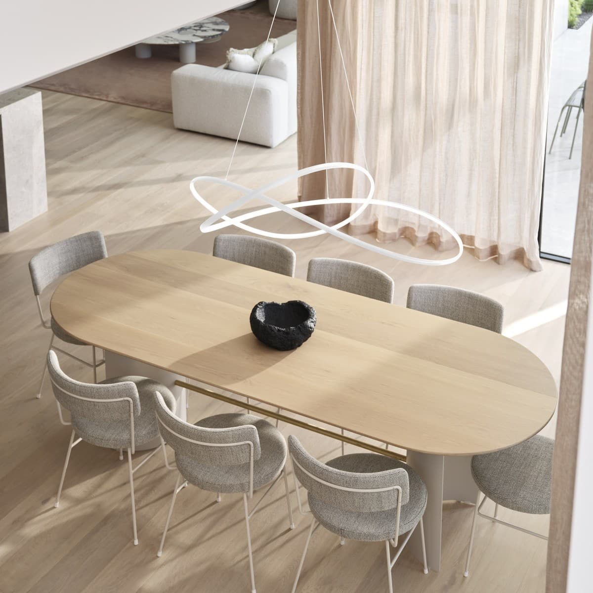 Orbit LED Colour-Shifting Large Pendant in White-img-2