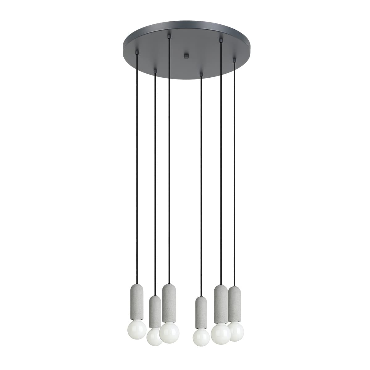 Tetra 6 Light Pendant in Concrete-img-1