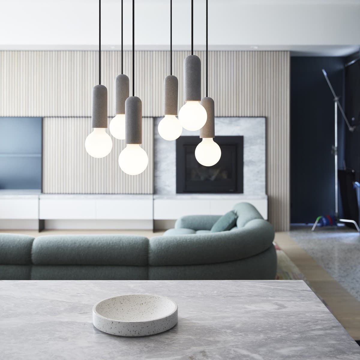 Tetra 6 Light Pendant in Concrete-img-2