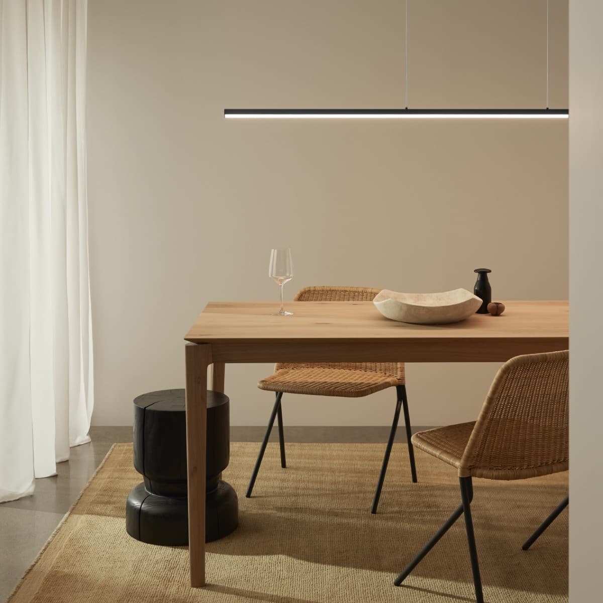 Lucci Connect Beam 1.8m LED RGB Smart Pendant with Day Night Sleep in Black-img-2