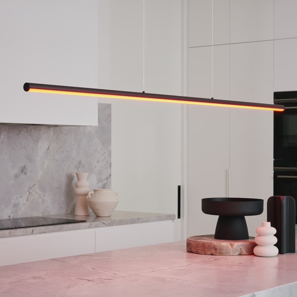 Lucci Connect Beam 1.8m LED RGB Smart Pendant with Day Night Sleep in Black