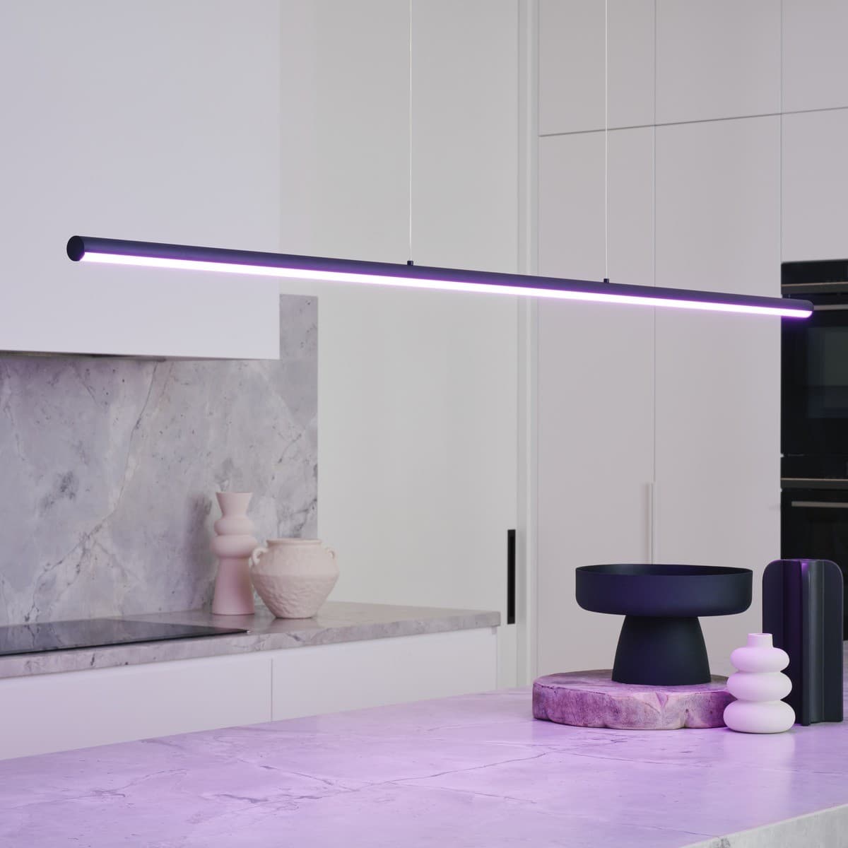 Lucci Connect Beam 1.8m LED RGB Smart Pendant with Day Night Sleep in Black