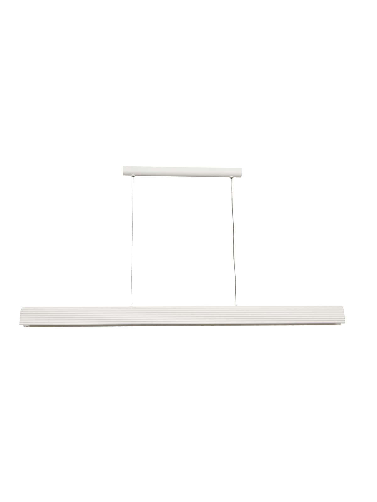 Bridge 1.5m LED Colour-Shifting Linear Pendant in Ribbed White Gypsum-img-1