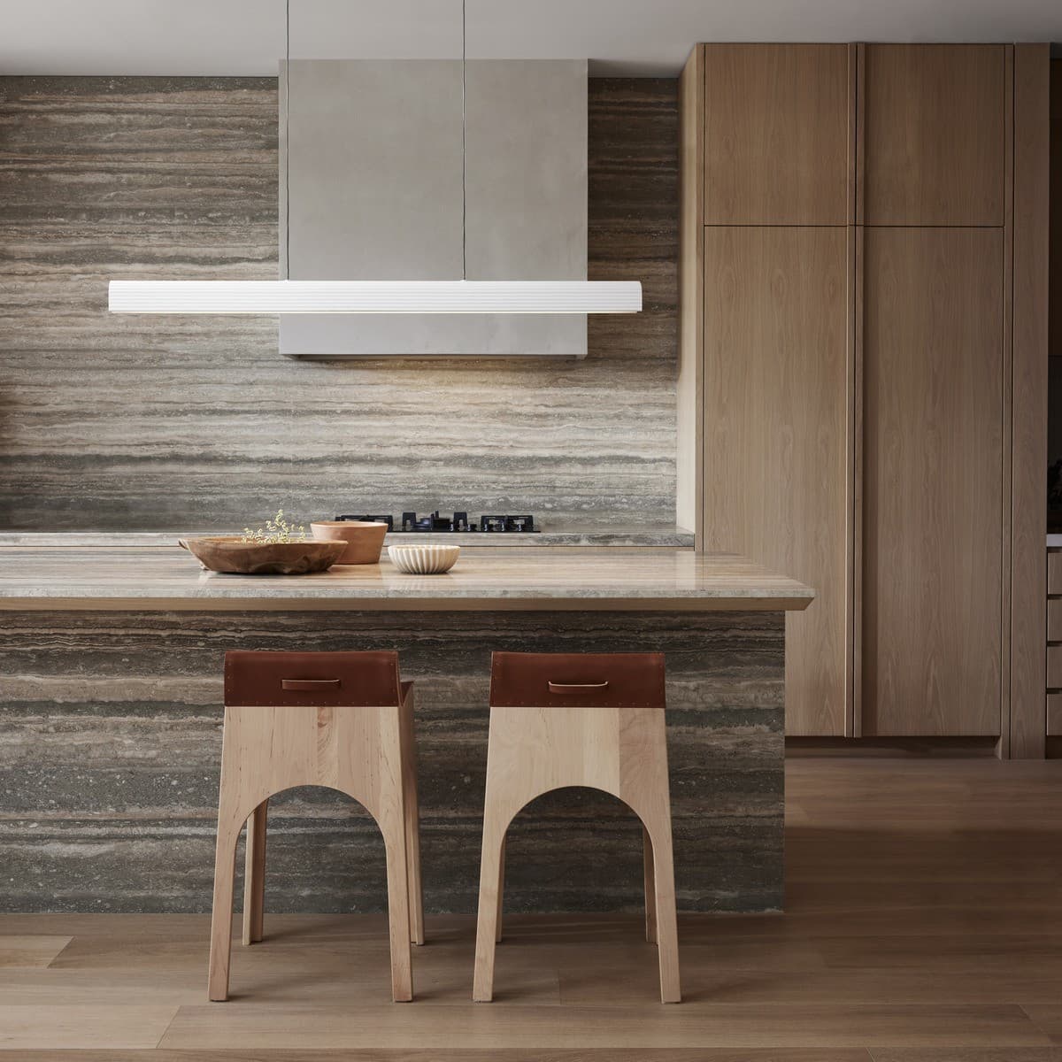 Bridge 1.5m LED Colour-Shifting Linear Pendant in Ribbed White Gypsum-img-2
