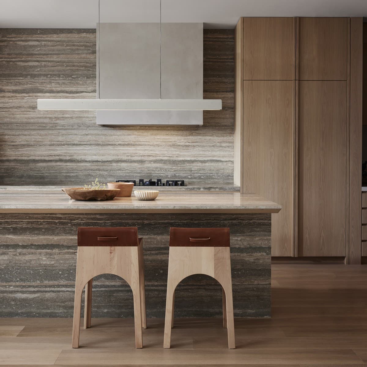 Bridge 1.5m LED Colour-Shifting Linear Pendant in Stone Concrete-img-2
