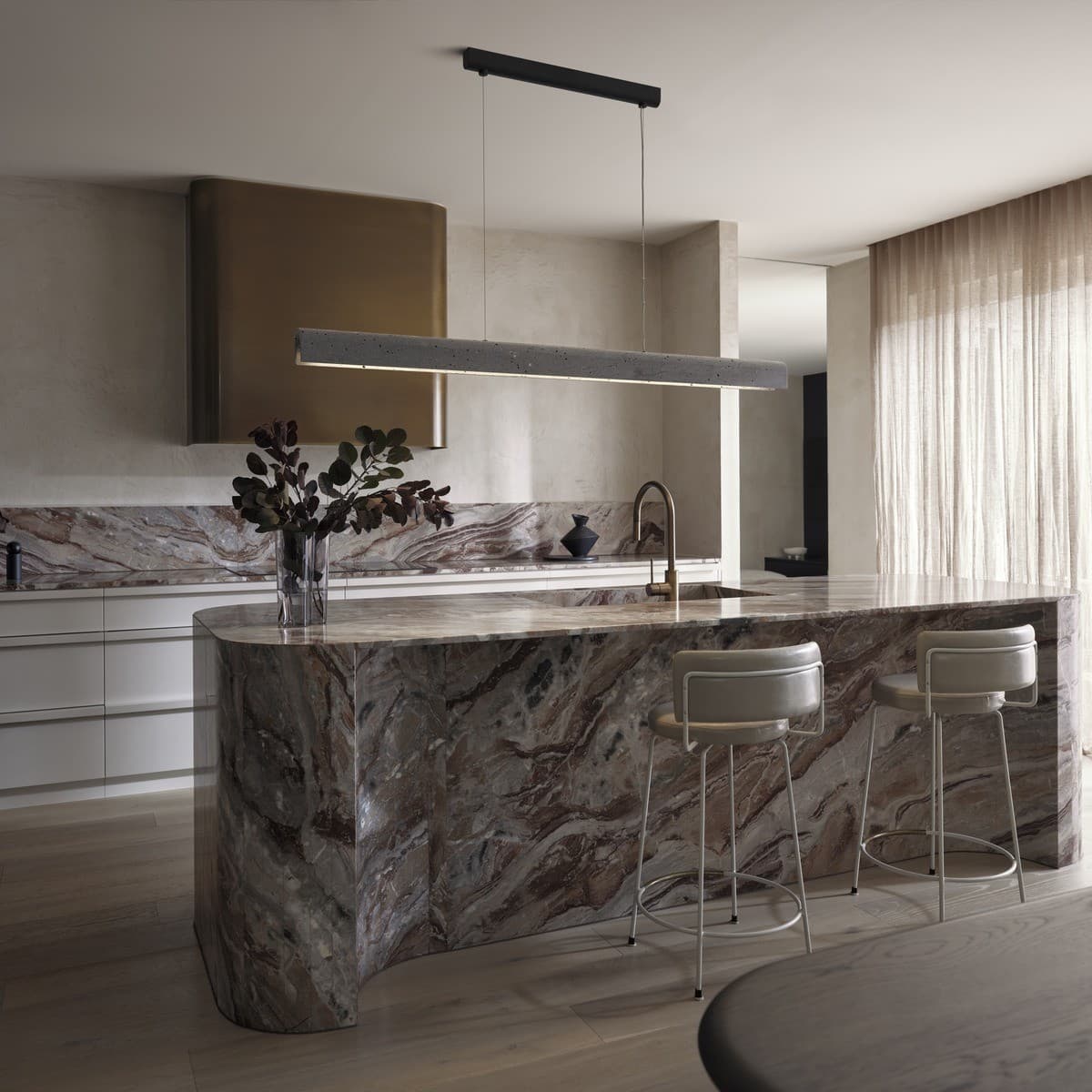 Bridge 1.5m LED Colour-Shifting Linear Pendant in Lava Stone-img-3