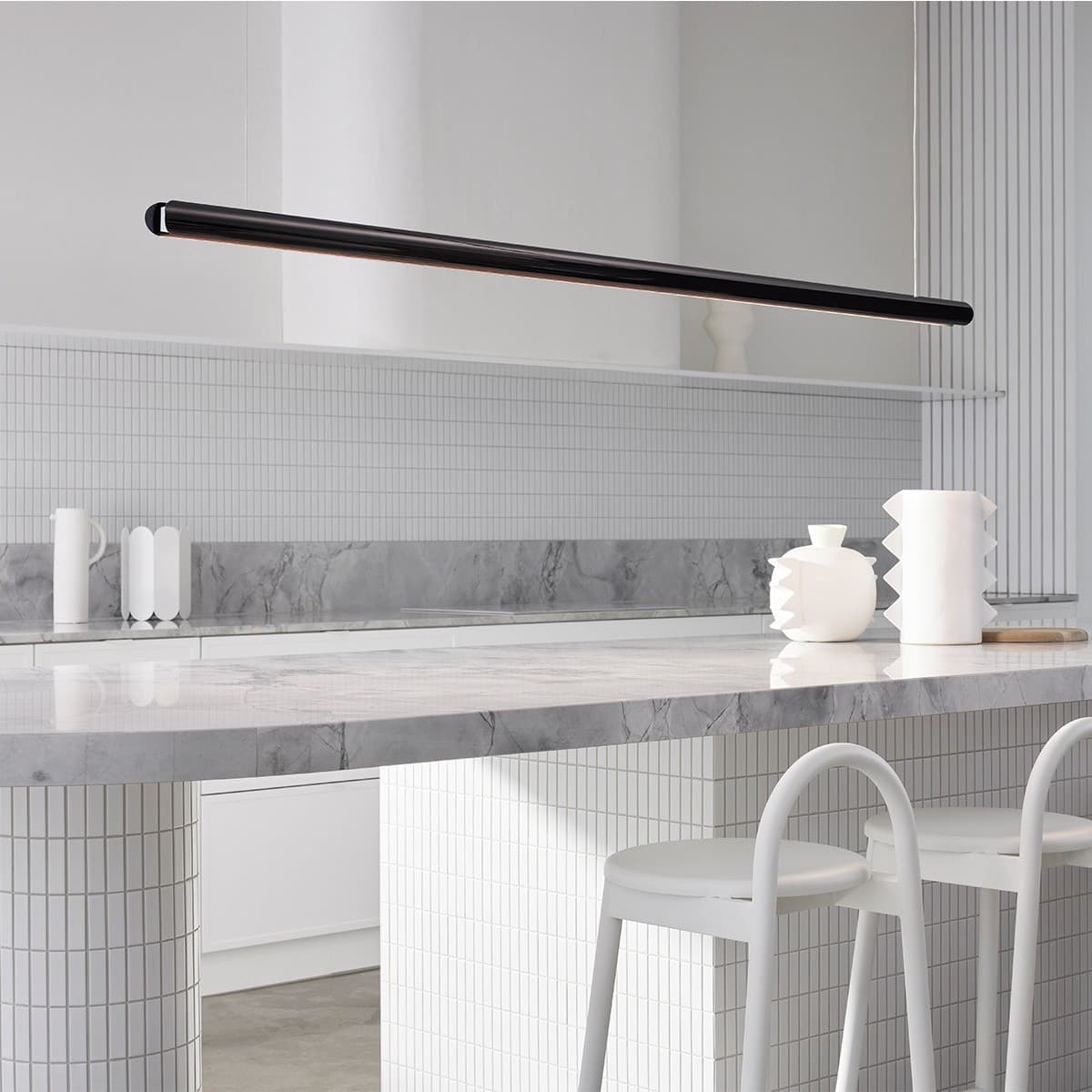 Strix III 1.8m Curved Shade Only in Gloss Black
