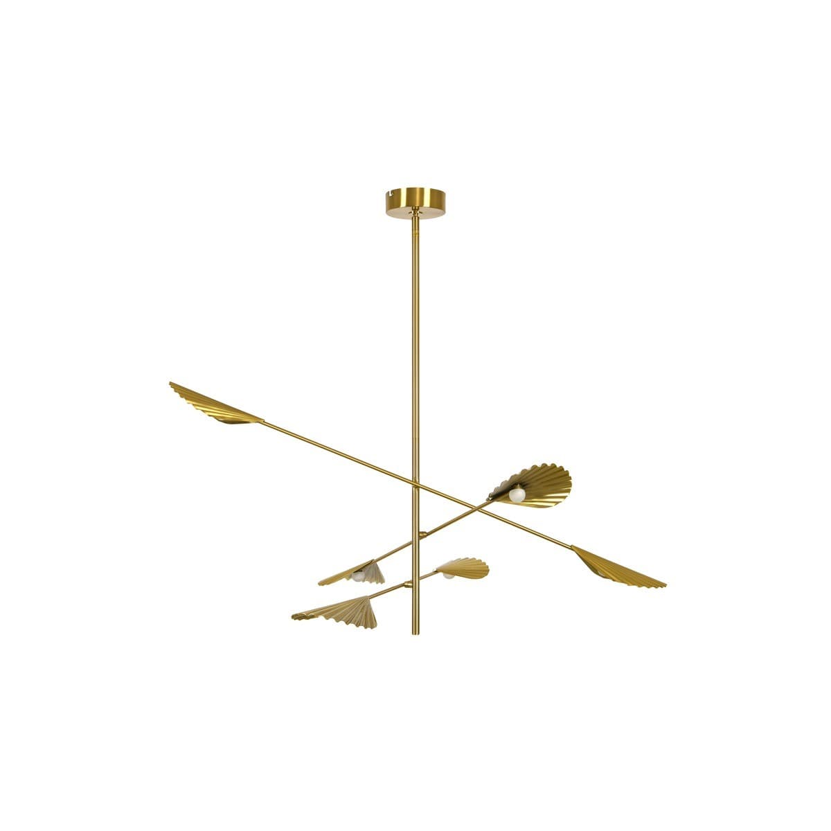 Caspian 6 Light LED Colour-Shifting Flare Pendant in Aged Brass-img-1