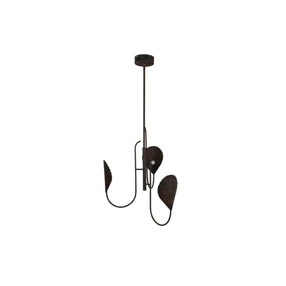Caspian 3 Light LED Colour-Shifting Drop Pendant in Rust Finish