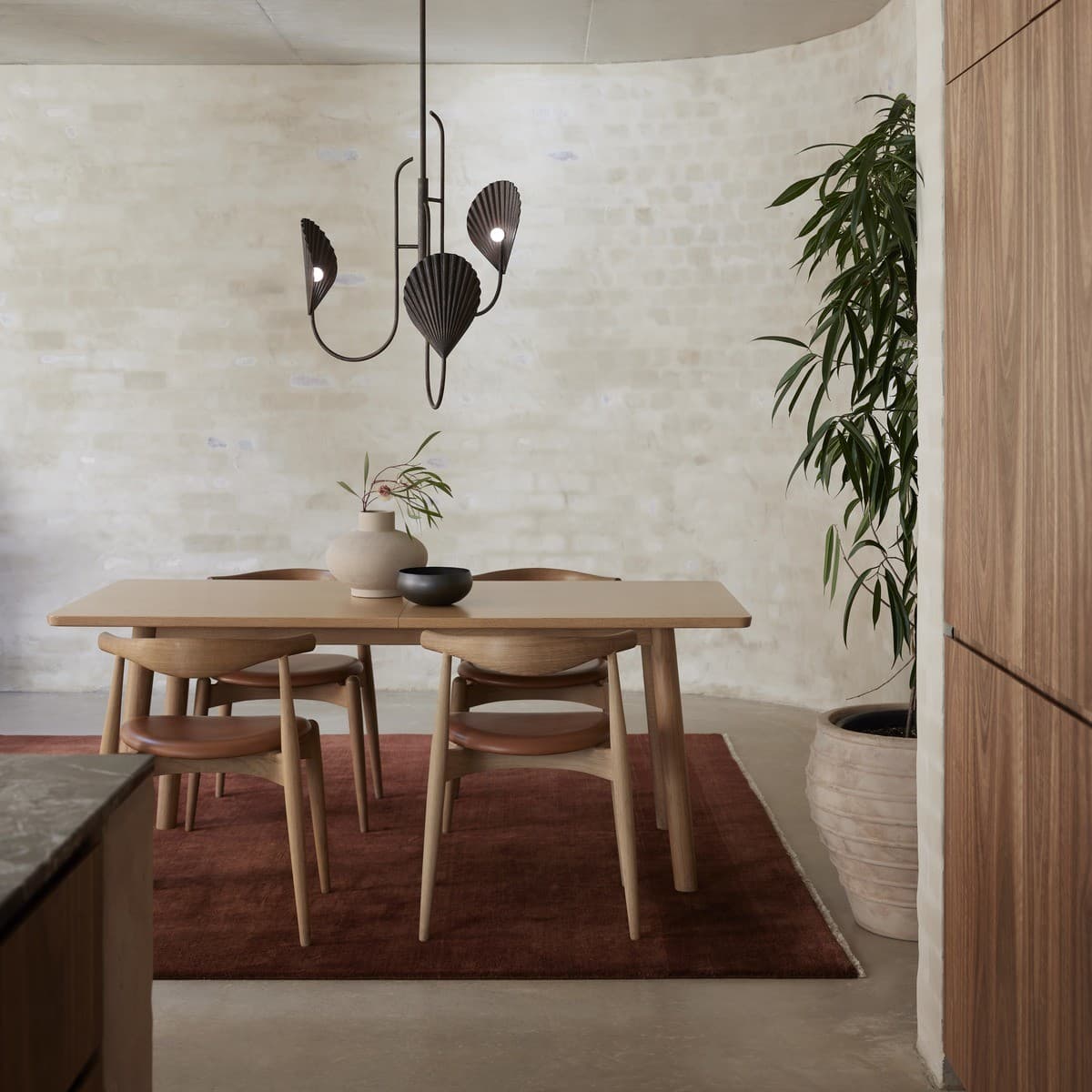 Caspian 3 Light LED Colour-Shifting Drop Pendant in Rust Finish