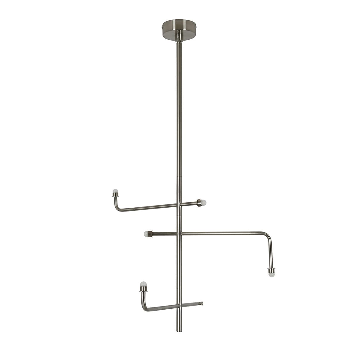 Orray 6 Light LED Colour-Shifting Drop Pendant Frame Only in Brushed Chrome