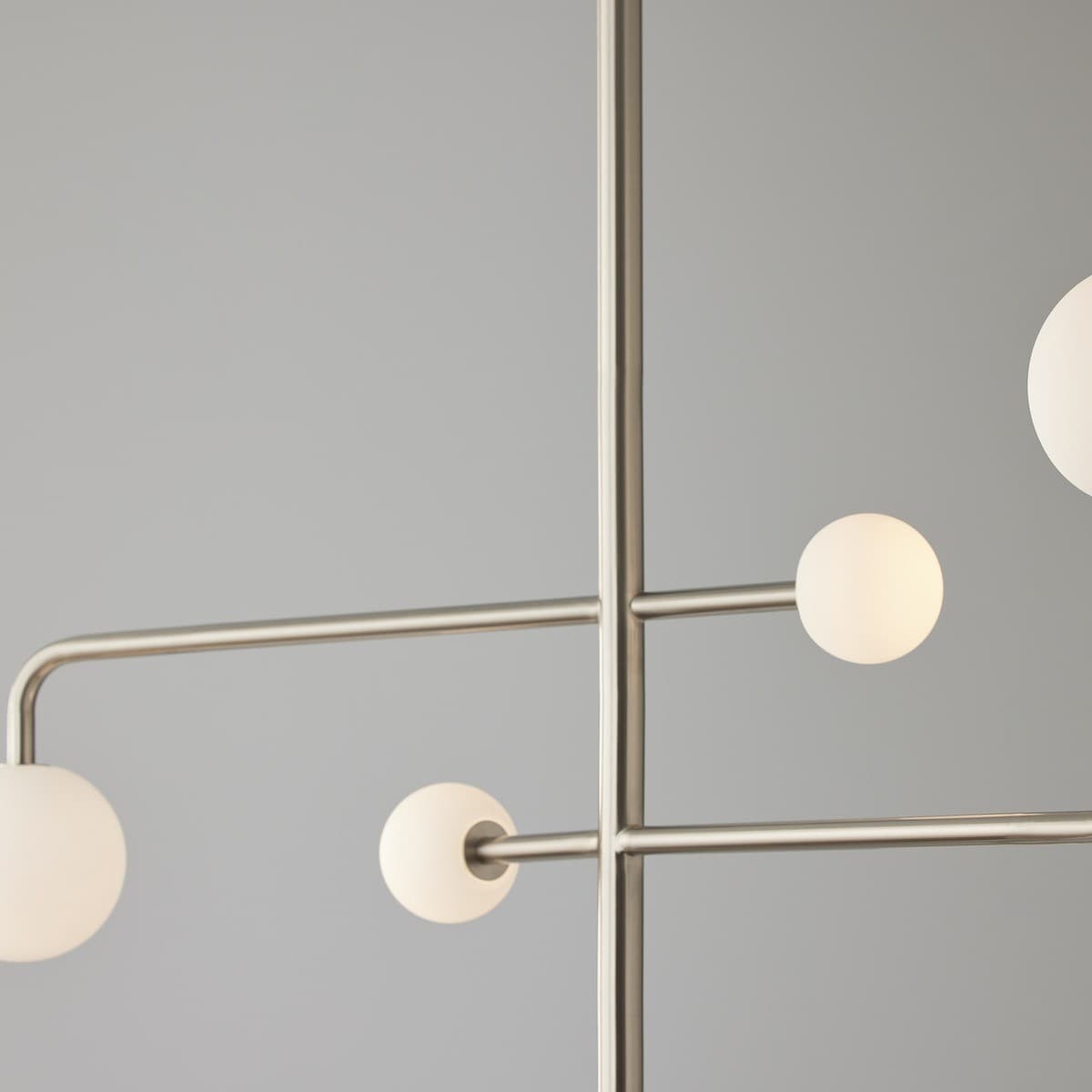 Orray 6 Light LED Colour-Shifting Drop Pendant Frame Only in Brushed Chrome
