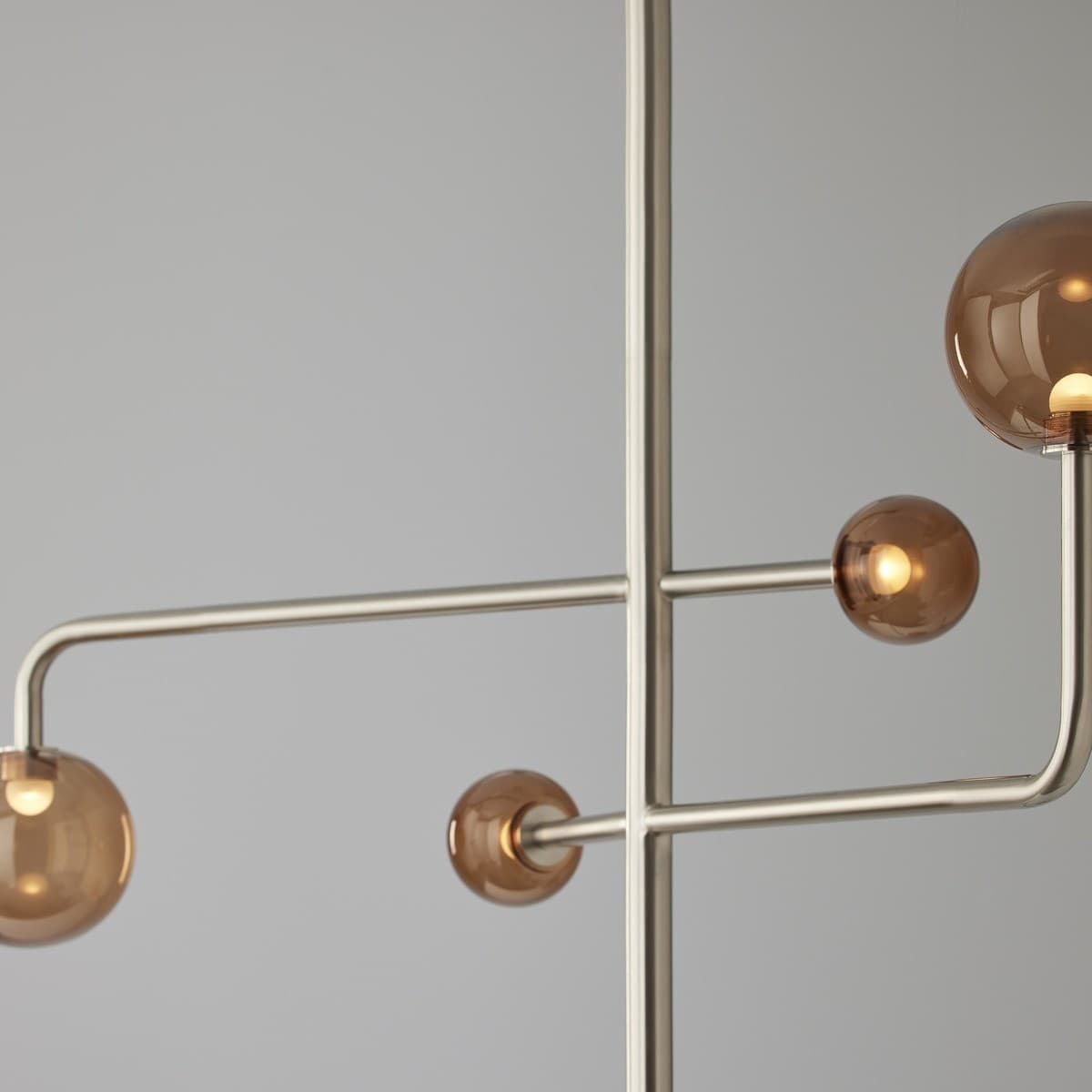 Orray 6 Light LED Colour-Shifting Drop Pendant Frame Only in Brushed Chrome