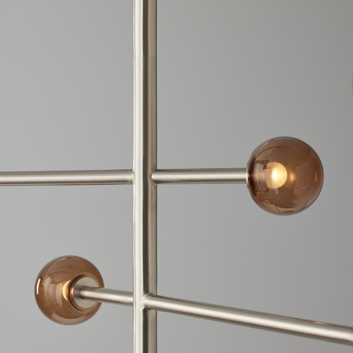 Orray 6 Light LED Colour-Shifting Drop Pendant Frame Only in Brushed Chrome