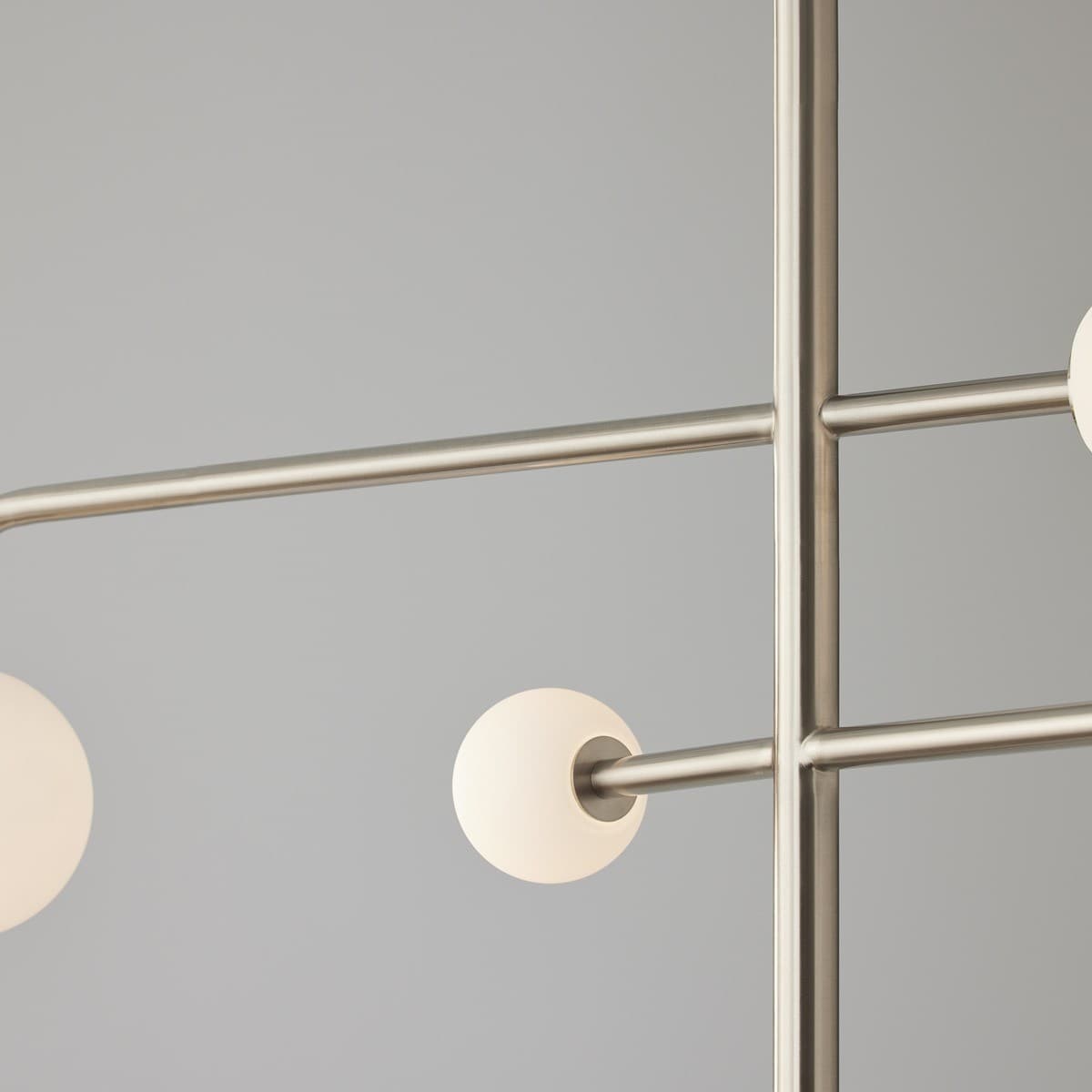 Orray 6 Light LED Colour-Shifting Drop Pendant Frame Only in Brushed Chrome