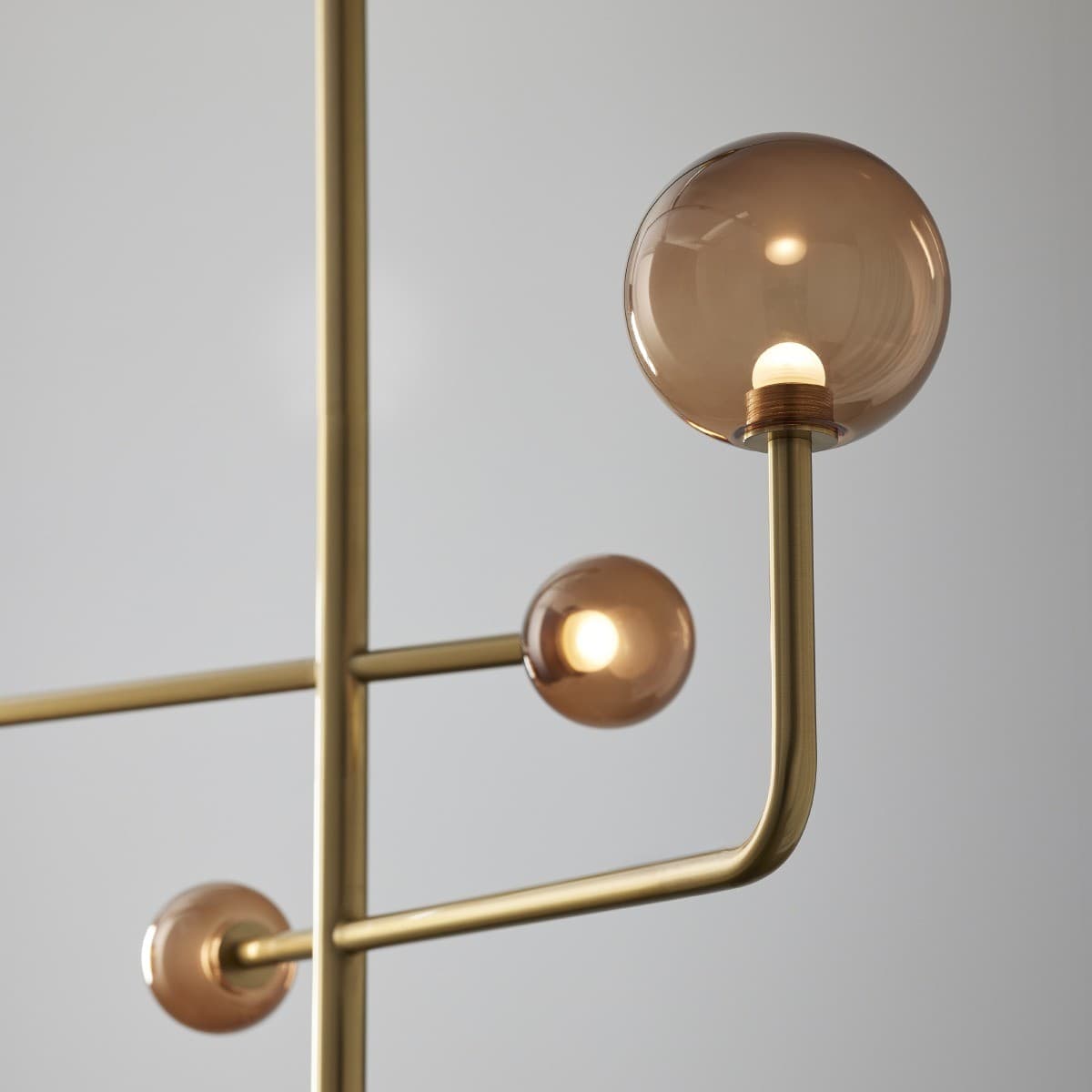 Orray 6 Light LED Colour-Shifting Drop Pendant Frame Only in Aged Brass
