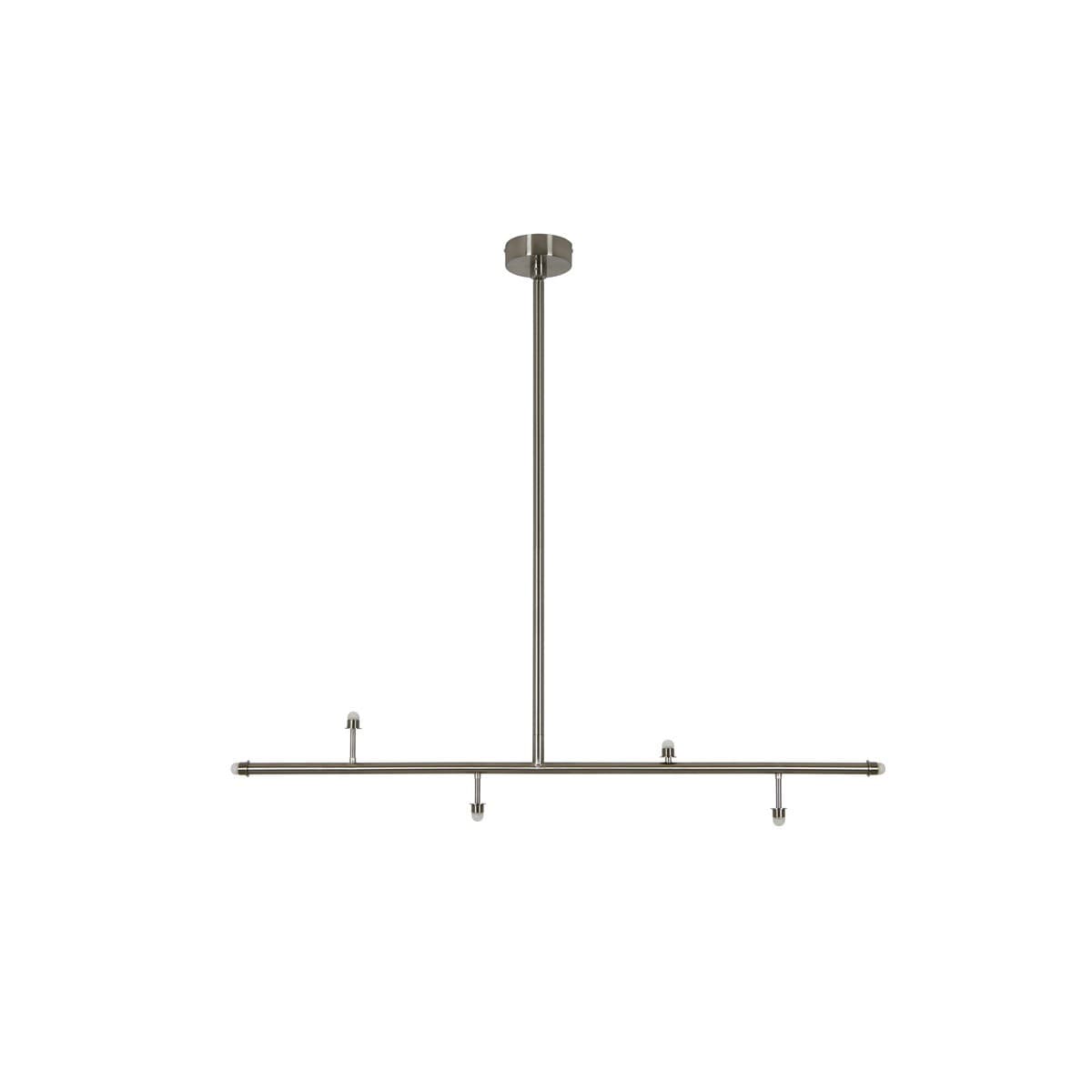 Orray 6 Light LED Colour-Shifting Linear Pendant Frame Only in Brushed Chrome-img-2