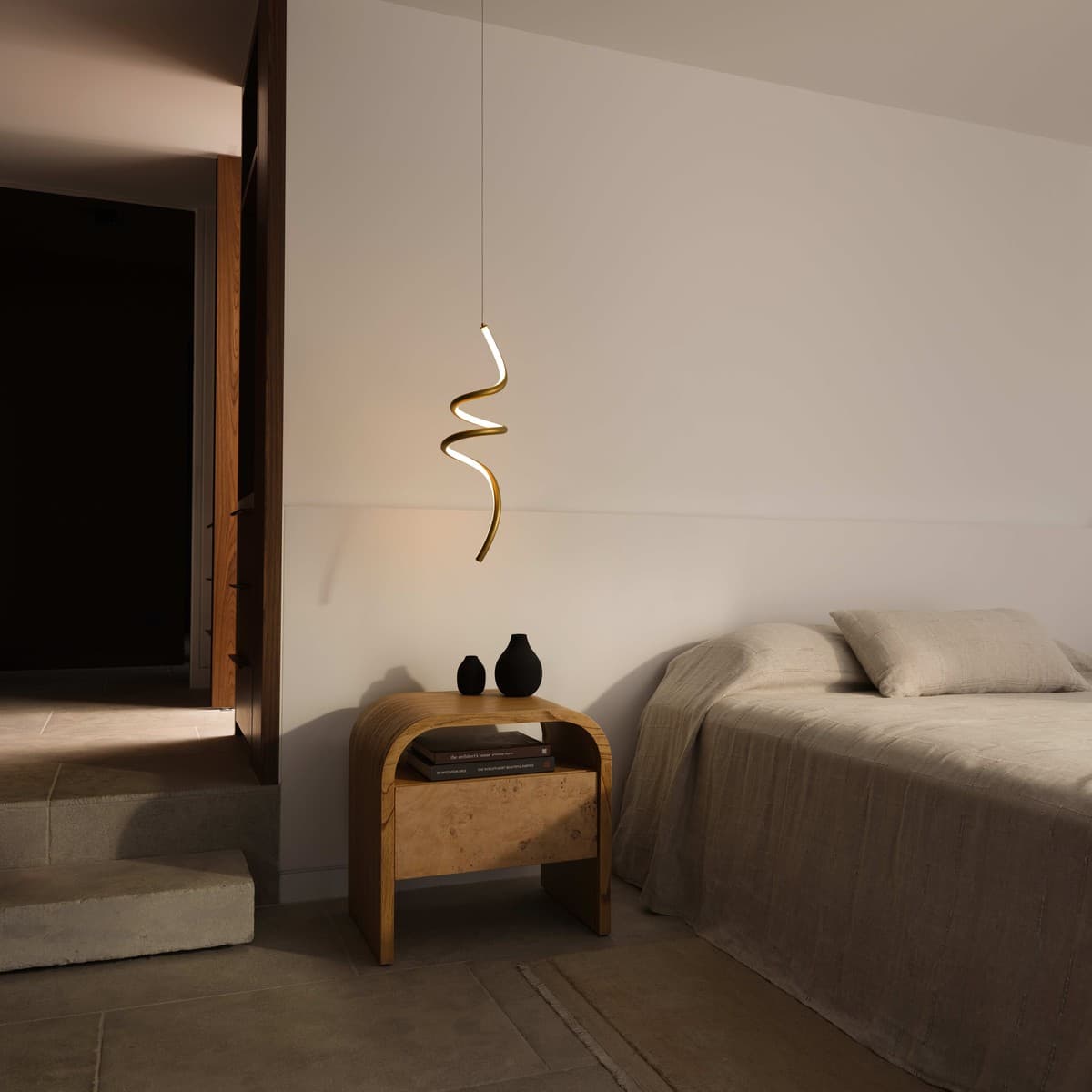 Cumulus Small LED Drop Pendant in Brass-img-2