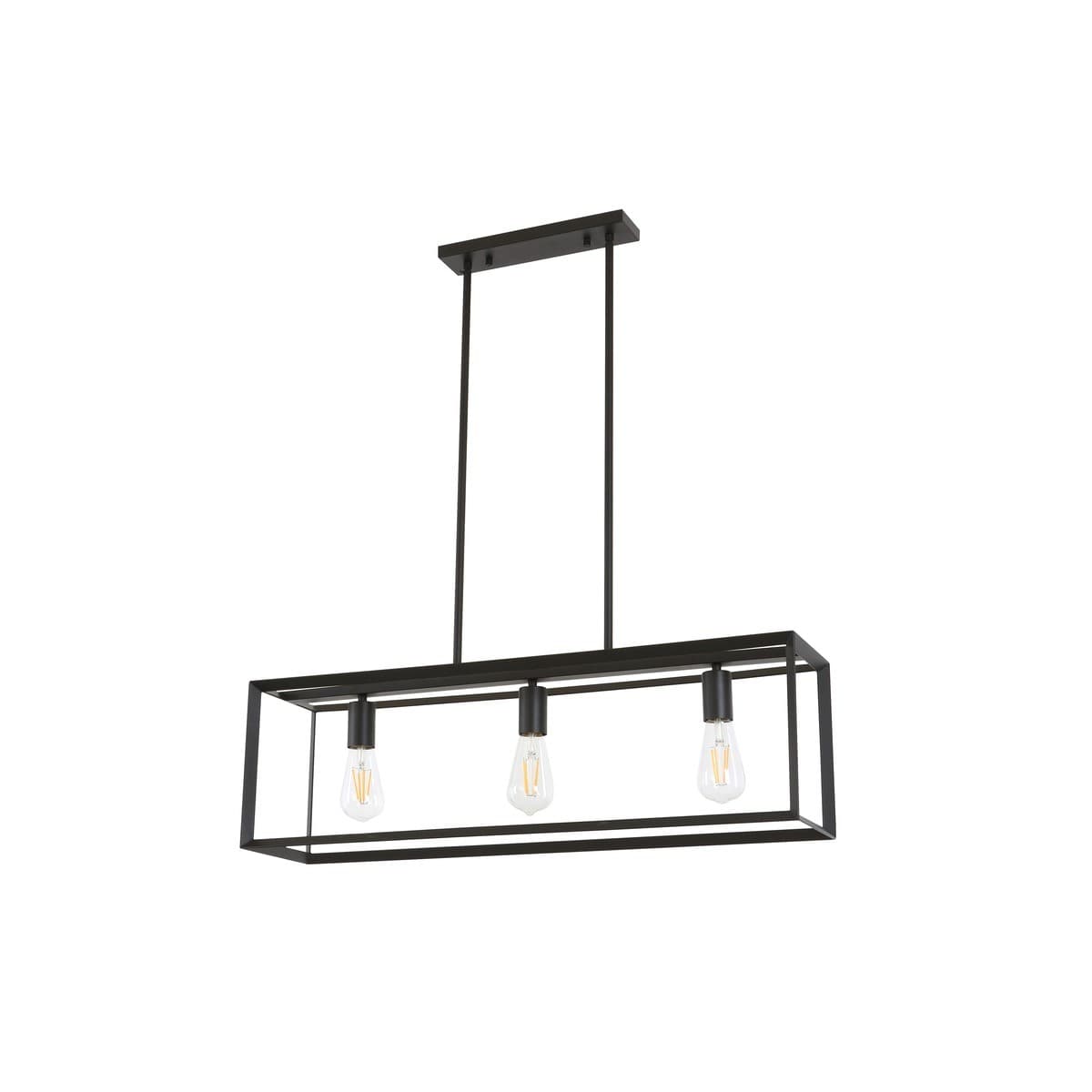 North 3 Light Pendant in Black-img-1
