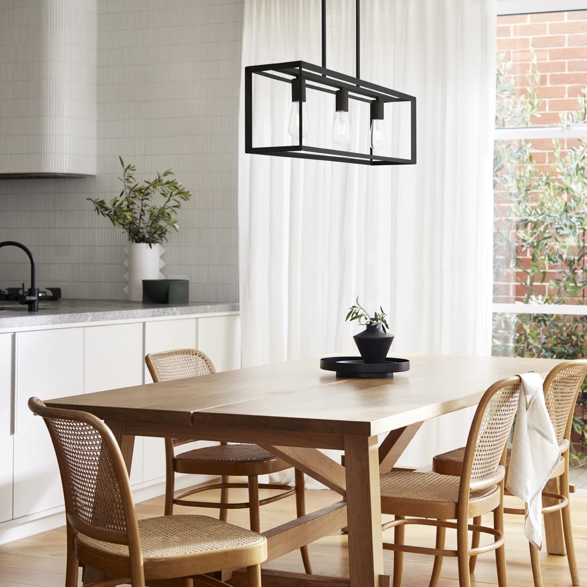North 3 Light Pendant in Black-img-2