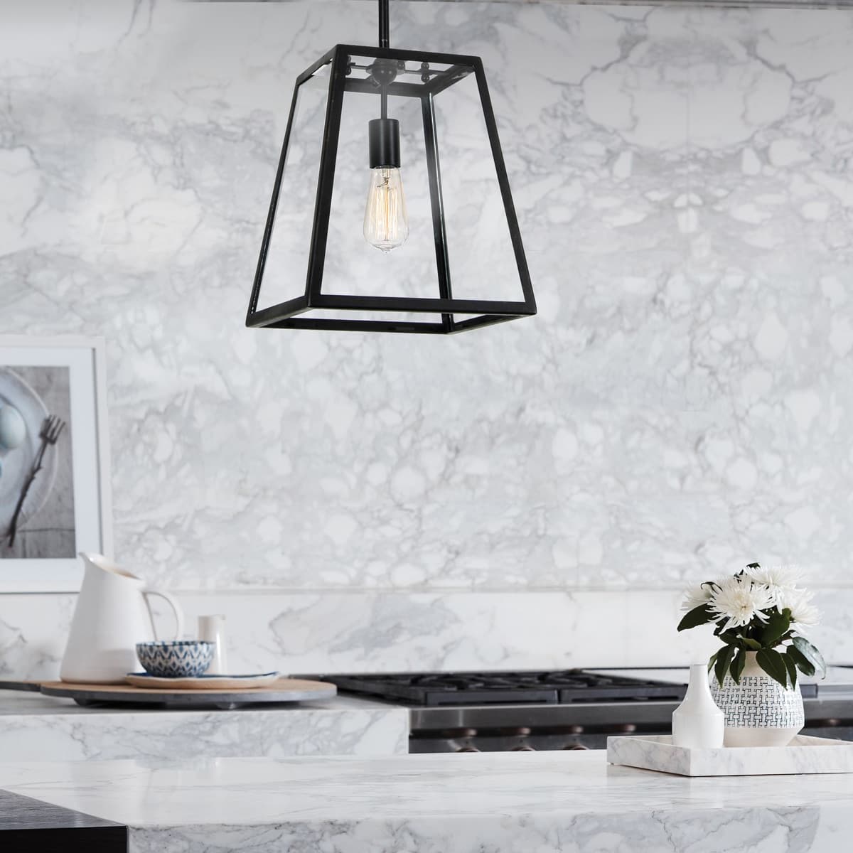 Southampton 1 Light Pendant in Antique Black-img-4