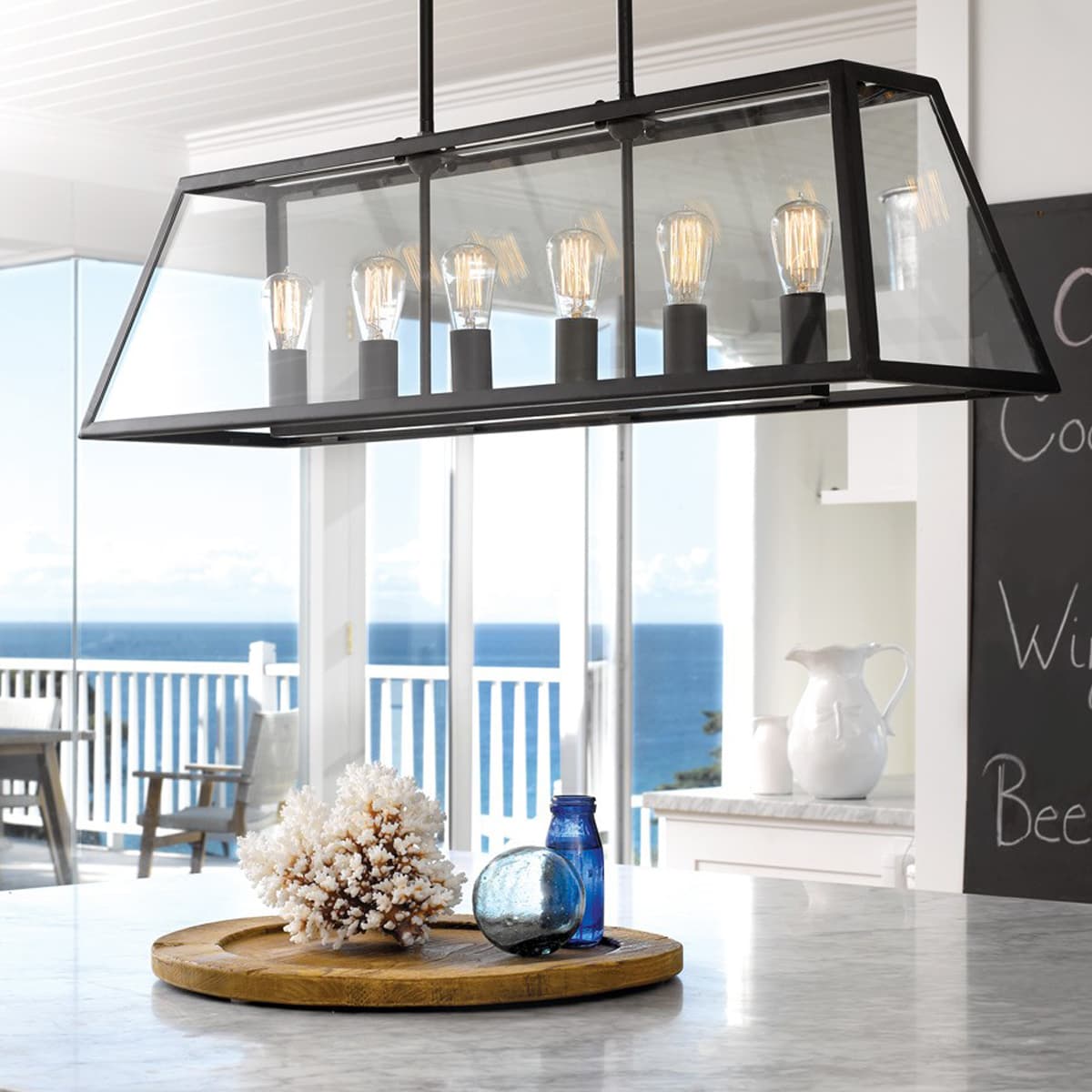 Southampton 6 Light Pendant in Antique Black-img-4