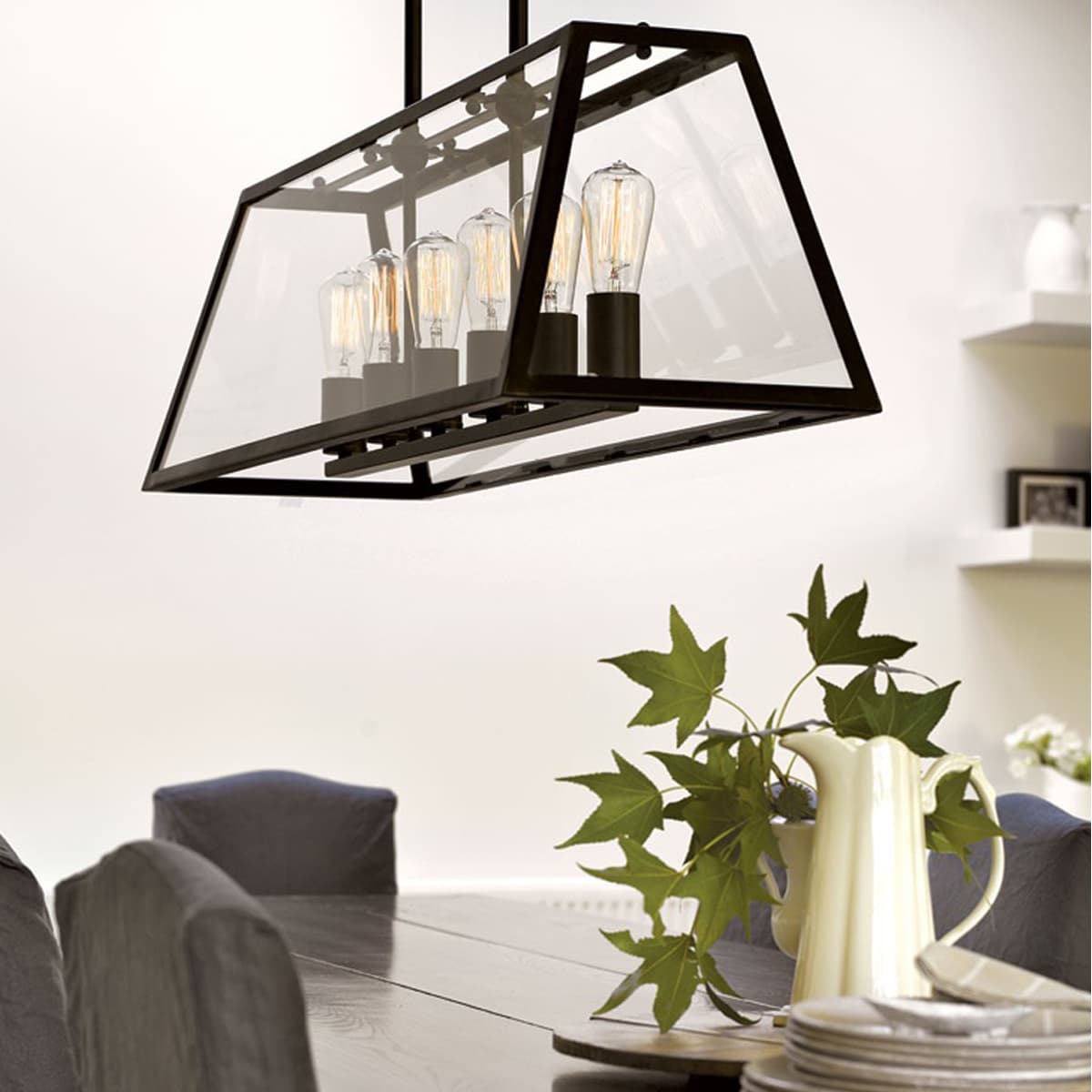 Southampton 6 Light Pendant in Antique Black-img-5