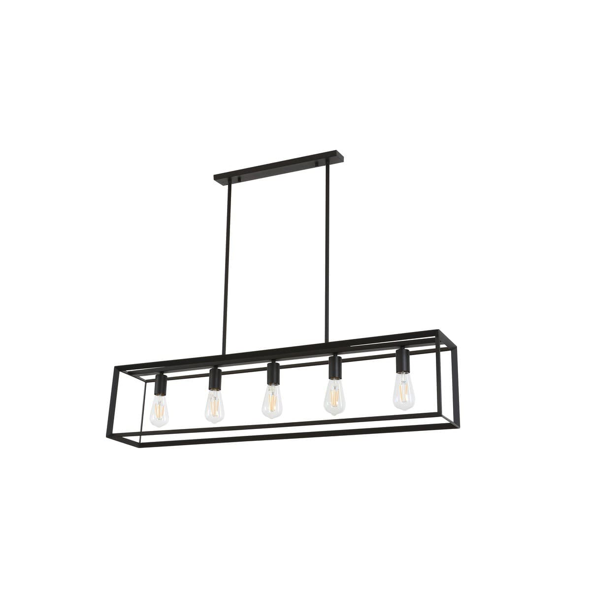 North 5 Light Pendant in Black-img-1