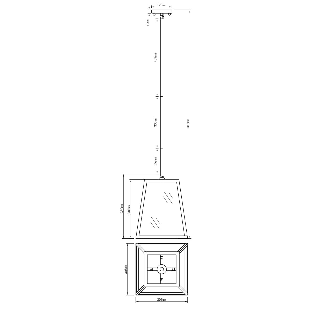 Southampton 1 Light Pendant in Polished Stainless Steel-img-2