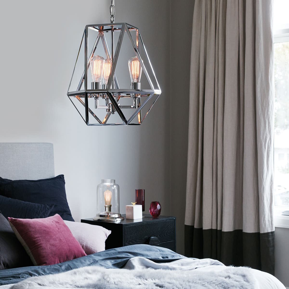 Vaille 3 Light Pendant in Chrome