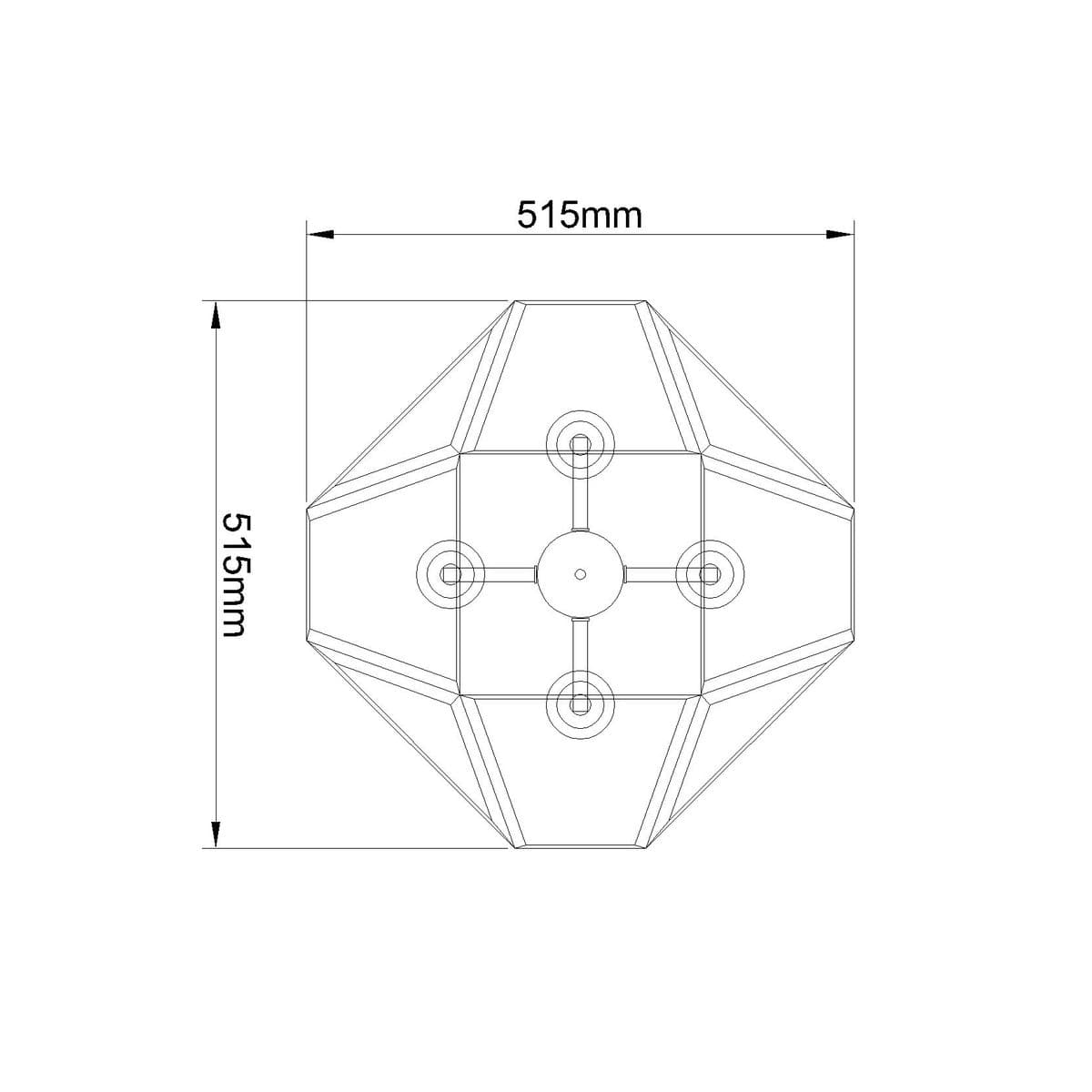 Vaille 4 Light Pendant in Oil Rubbed Bronze