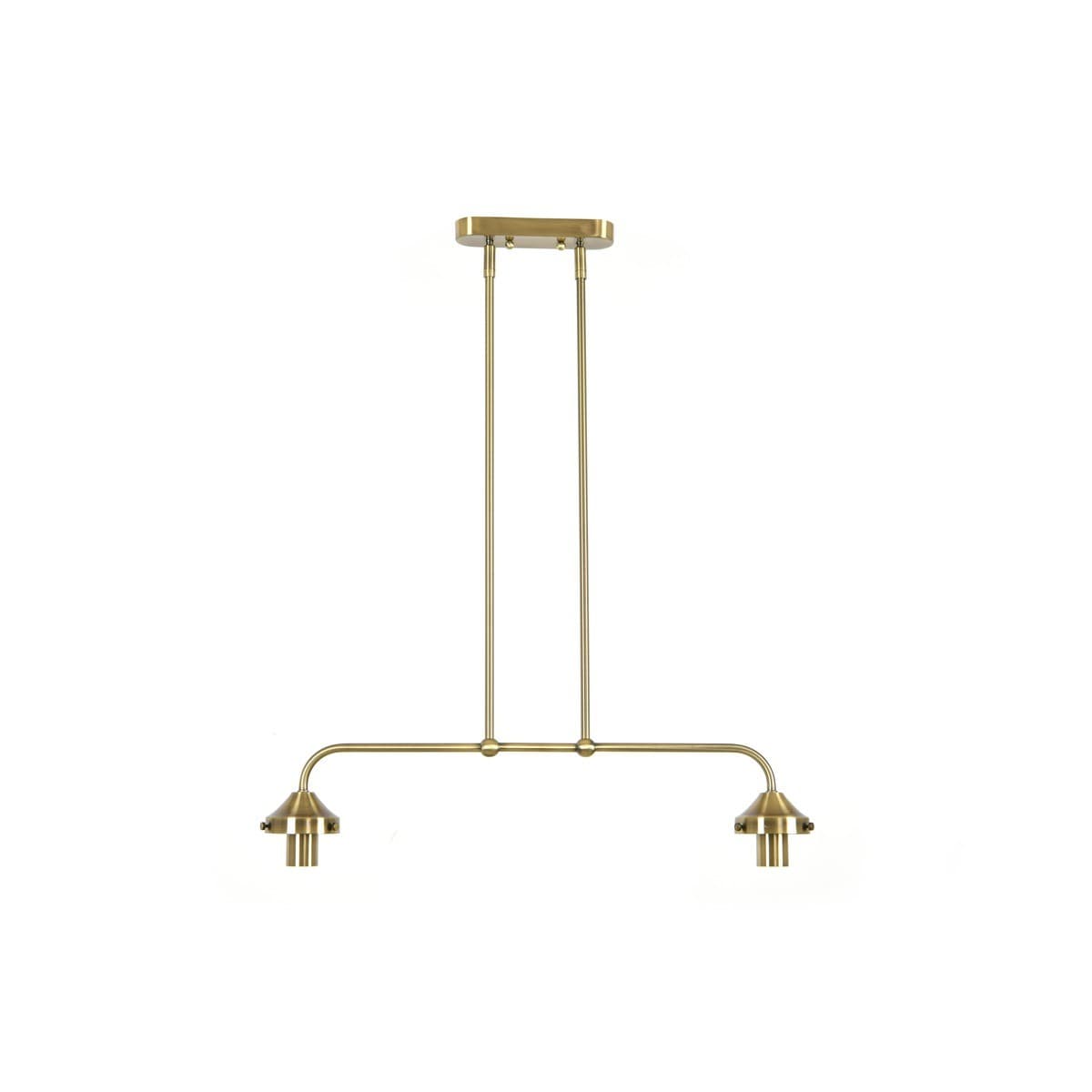 Chrysler 2 Light Bar Pendant in Antique Brass