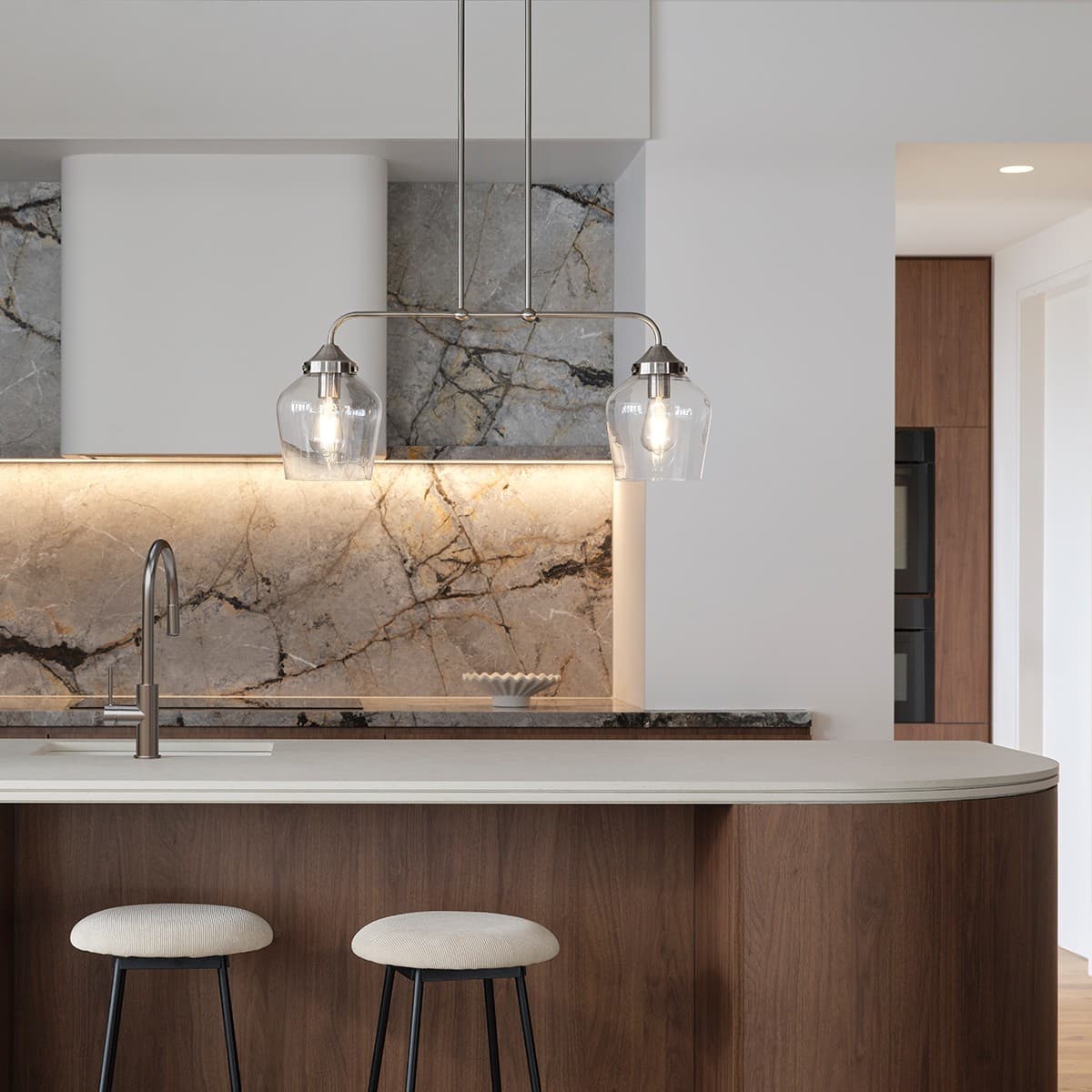 Chrysler 2 Light Bar Pendant in Antique Nickel