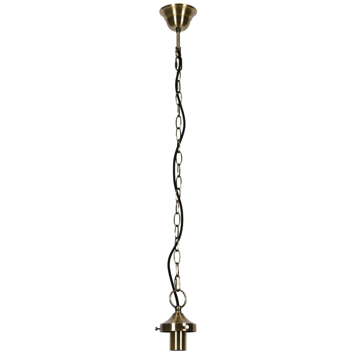 Chrysler 1 Light Chain Suspension in Antique Brass-img-1