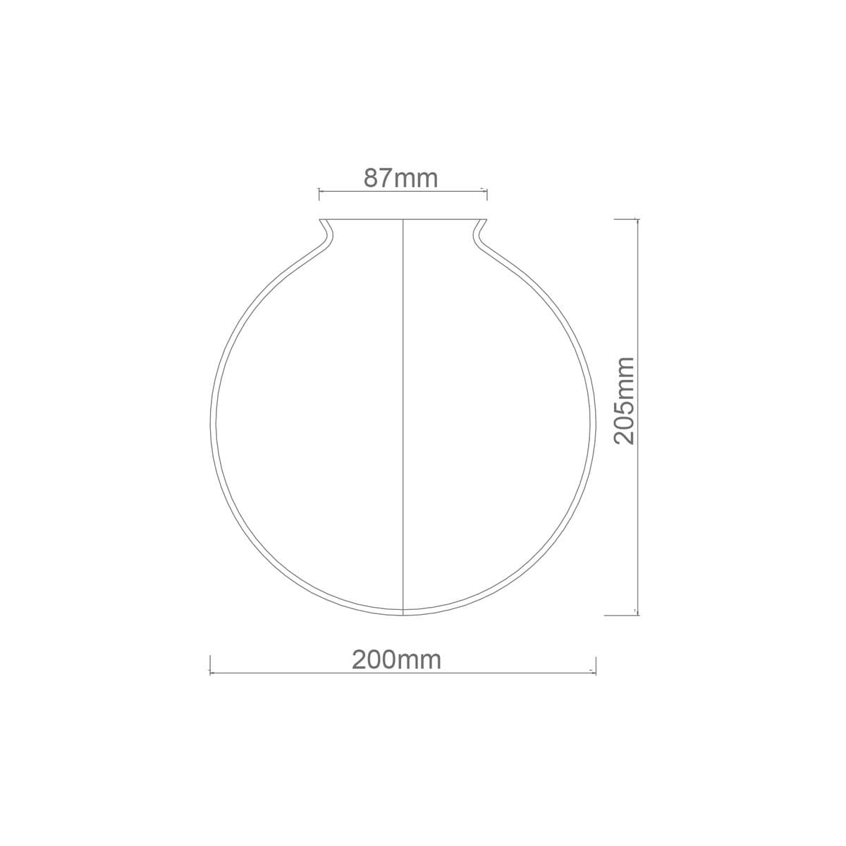 Chrysler Small Round Shade in Gloss Opal Glass-img-2