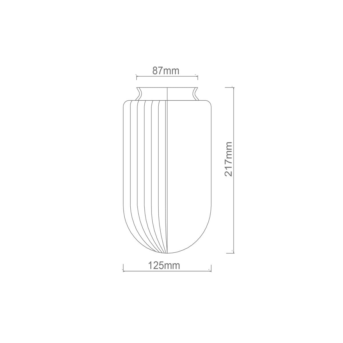 Chrysler Small Ribbed Shade in Clear Glass-img-2