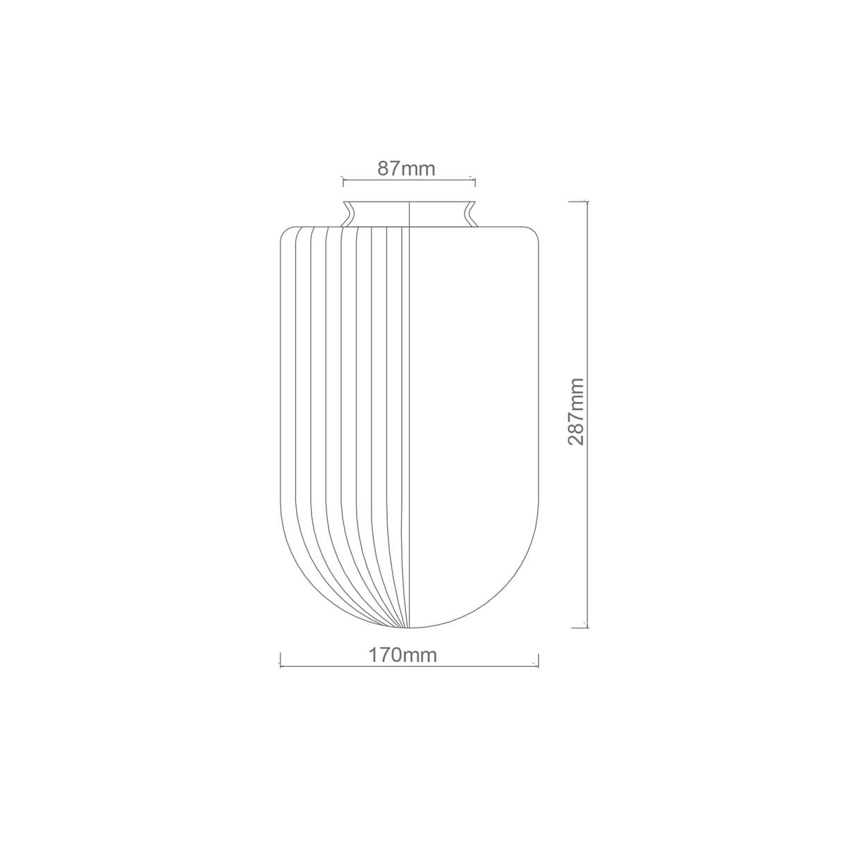 Chrysler Large Ribbed Shade in Gloss Opal Glass-img-2