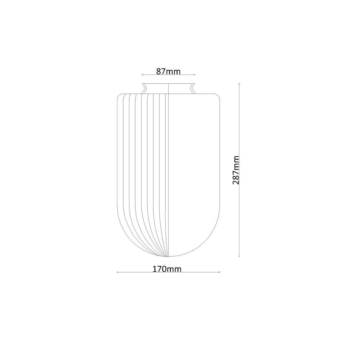 Chrysler Large Ribbed Shade in Clear Glass-img-2