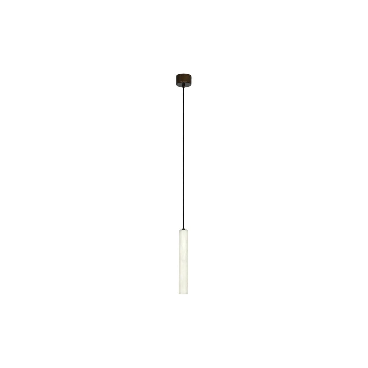Made by Mayfair Panama Drop Pendant in Spanish Alabaster with Bronze Details-img-1