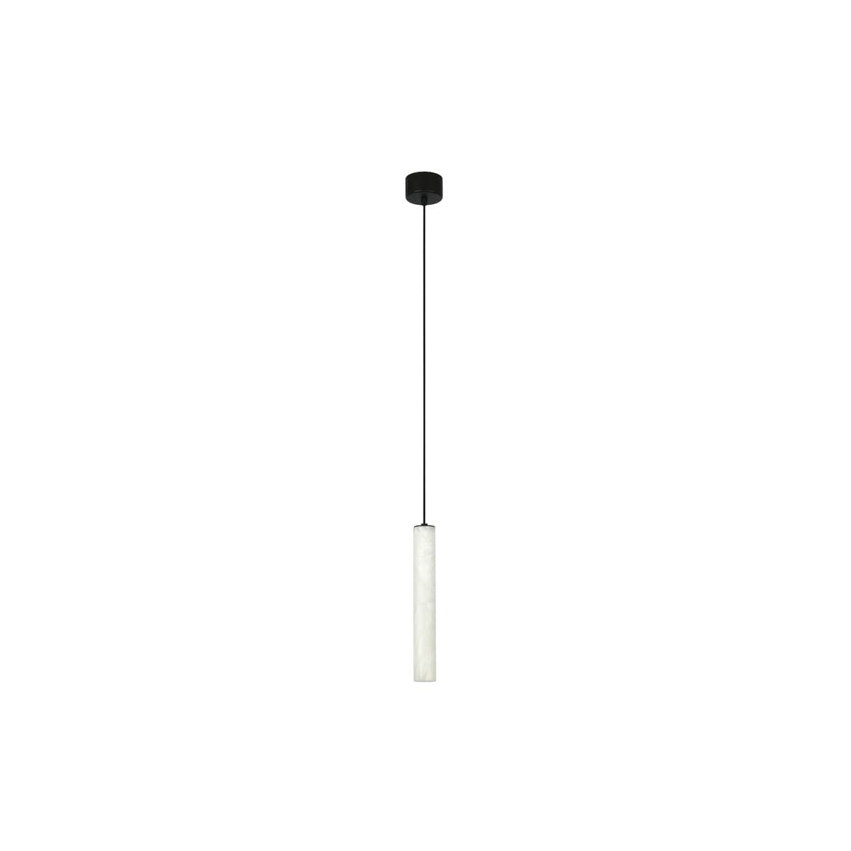 Made by Mayfair Panama Drop Pendant in Spanish Alabaster with Black Details-img-1