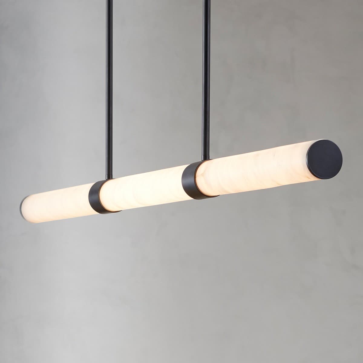 Made by Mayfair Luella 1.5m LED Colour-Shifting Pendant in Black with Spanish Alabaster-img-4